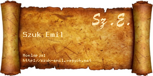 Szuk Emil névjegykártya