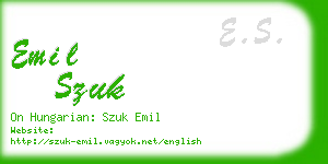 emil szuk business card